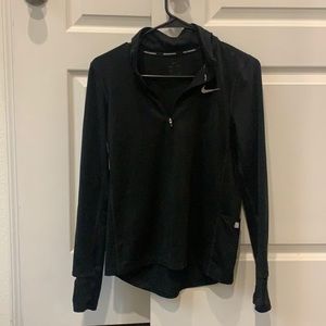 Nike Running Dri-Fit Quarter-Zip Top, black size extra-small